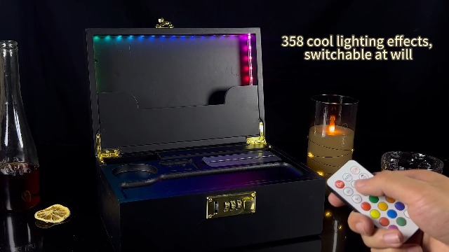 Amazon.com: Usoway Bamboo Storage Box With Colored LED Lights